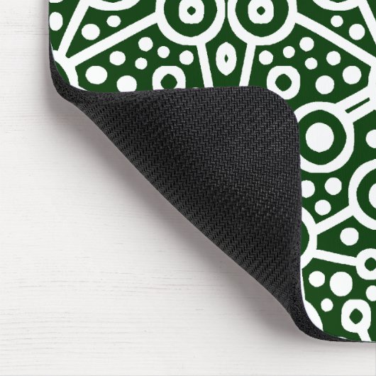 Alien Circuit II - Weiß und Dunkelgrün Mousepad (Ecke)