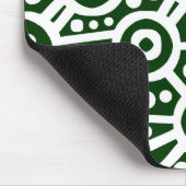 Alien Circuit - Weiß auf Dunkelgrün Mousepad (Ecke)