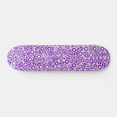 Alien Circuit - Weiß auf Violet Skateboard (Horizontal)