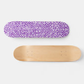 Alien Circuit - Weiß auf Violet Skateboard (Horizontal)