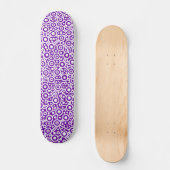Alien Circuit - Weiß auf Violet Skateboard (Vorderseite)