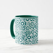 Alien Circuit - White on Hunter Green Tasse (Vorderseite Links)