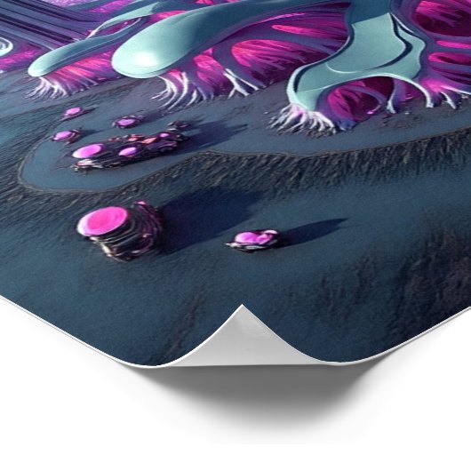 Alien City Architecture Poster (Ecke)