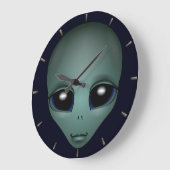 Alien Clock ET Geschenk Alien Dekoration Alien Ges Große Wanduhr (Winkel)