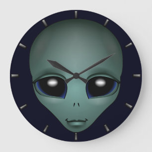 Alien Clock ET Geschenk Alien Dekoration Alien Ges Große Wanduhr