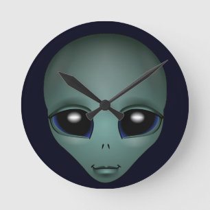 Alien Clock ET Geschenk Alien Dekoration Alien Ges Runde Wanduhr