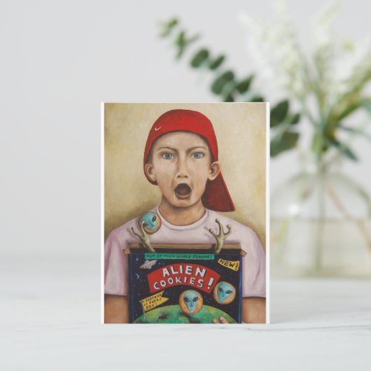Alien Cookies Postkarte (Stehend Vorderseite)