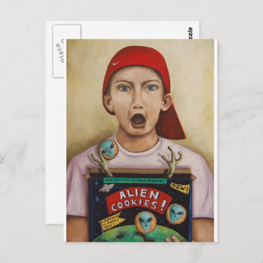 Alien Cookies Postkarte (Vorne/Hinten)
