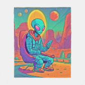 Alien Coolness entfesselt Fleecedecke (Vorderseite)