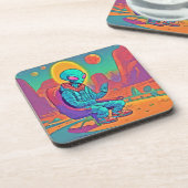 Alien Coolness entfesselt Getränkeuntersetzer (Linke Seite)