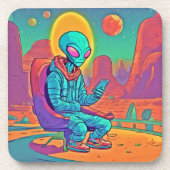 Alien Coolness entfesselt Getränkeuntersetzer (Vorderseite)