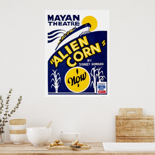 Alien Corn Drama 1938 WPA Poster (Küche)