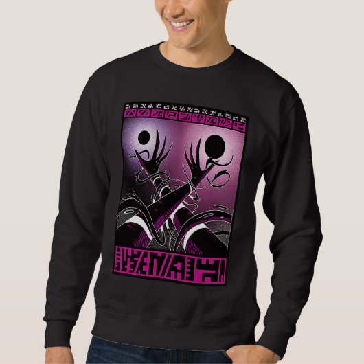 Alien Cosmic Hands Galaxy Space Sweatshirt (Vorderseite)