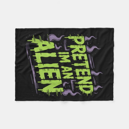 Alien Costume  Fleecedecke (Vorderseite (Horizontal))