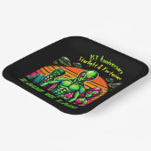 Alien Couple in galaktischer Zuneigung Pappteller (Gewinkelt)