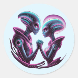 Alien Couple Stickers