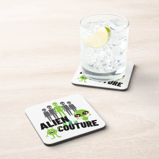 Alien Couture.w Getränkeuntersetzer (Rechte Seite)