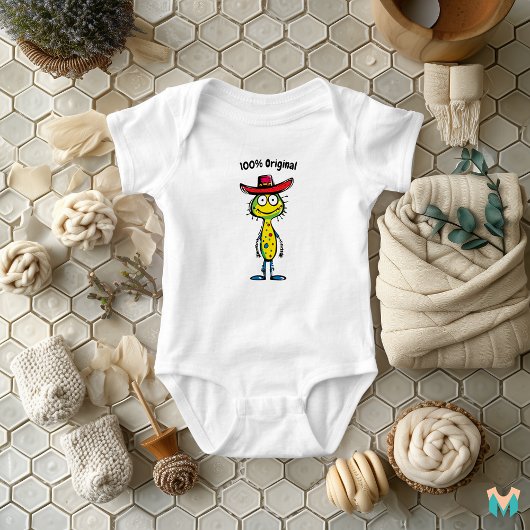 Alien Cowboy Colorful Fun Baby Strampler