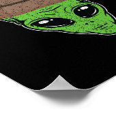 Alien Cowboy Hat Fun Halloween-Geschenk für den We Poster (Ecke)