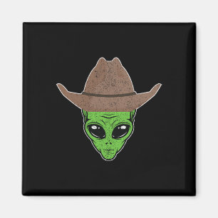 Alien Cowboy Hat lustiges Halloween-Geschenk für W Magnet