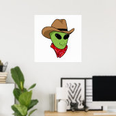 Alien Cowboy Poster (Heimbüro)