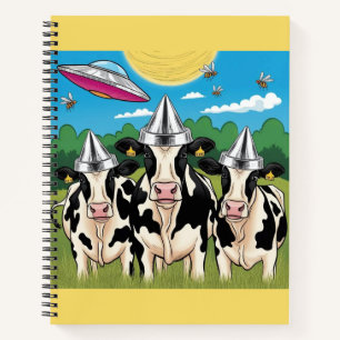 Alien Cows Tin Foil Hats, UFO UAP Notizblock