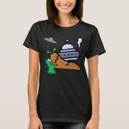 Alien Crash Landing Retro.b T-Shirt