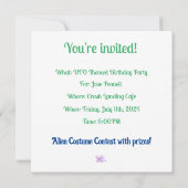 Alien Crash Raumschiff Roswell New Mexico Einladung (Rückseite)