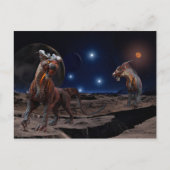 Alien Creature Planet Beängstigend Postkarte (Vorderseite)