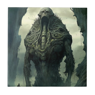 Alien Creature Sci-fi Horror Art Fliese