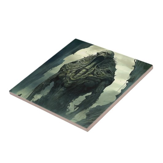 Alien Creature Sci-fi Horror Art Fliese (Seite)