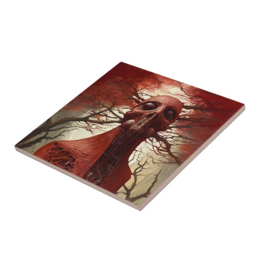 Alien Creature Sci-fi Horror Art Fliese (Seite)