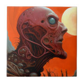 Alien Creature Sci-fi Horror Art Fliese (Vorderseite)