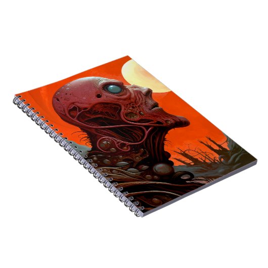 Alien Creature Sci-fi Horror Art Notizblock (Rechte Seite)