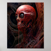 Alien Creature Sci-fi Horror Art Poster (Vorne)