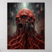Alien Creature Sci-fi Horror Art Poster (Vorne)