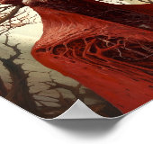 Alien Creature Sci-fi Horror Art Poster (Ecke)