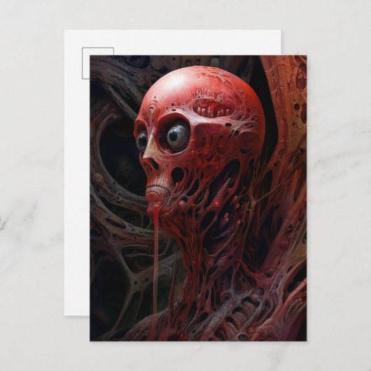 Alien Creature Sci-fi Horror Art Postkarte (Vorne/Hinten)