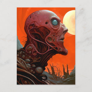Alien Creature Sci-fi Horror Art Postkarte