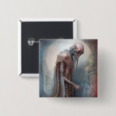 Alien Creature Science Fiction Button (Vorne & Hinten)