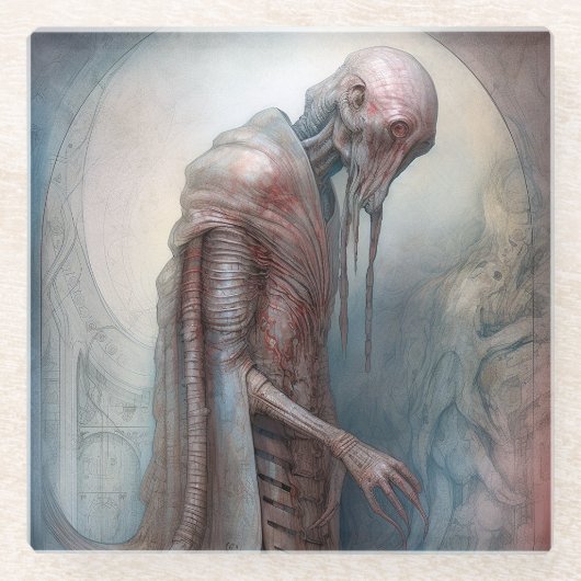 Alien Creature Science Fiction Glasuntersetzer (Vorderseite)