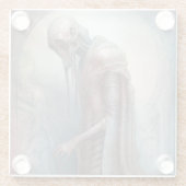 Alien Creature Science Fiction Glasuntersetzer (Rückseite)