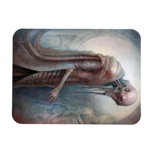 Alien Creature Science Fiction Magnet (Horizontal)