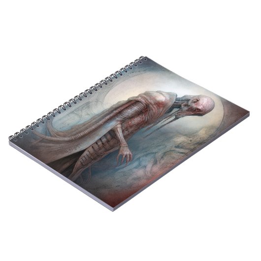 Alien Creature Science Fiction Notizblock (Linke Seite)