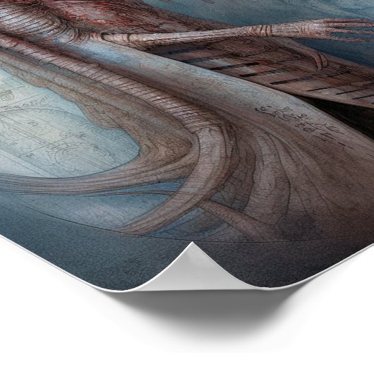 Alien Creature Science Fiction Poster (Ecke)