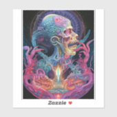 Alien Creature Surreal Horror Art Aufkleber (Blatt)