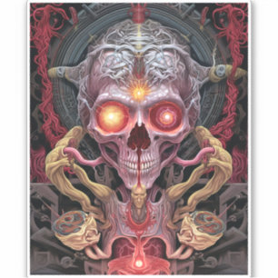 Alien Creature Surreal Horror Art Aufkleber