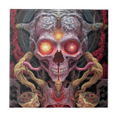 Alien Creature Surreal Horror Art Fliese (Vorderseite)