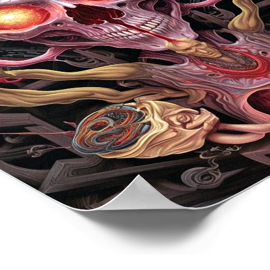 Alien Creature Surreal Horror Art Poster (Ecke)