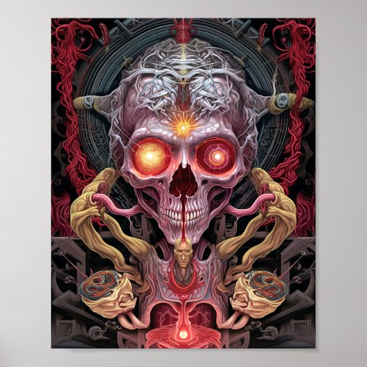 Alien Creature Surreal Horror Art Poster (Vorne)